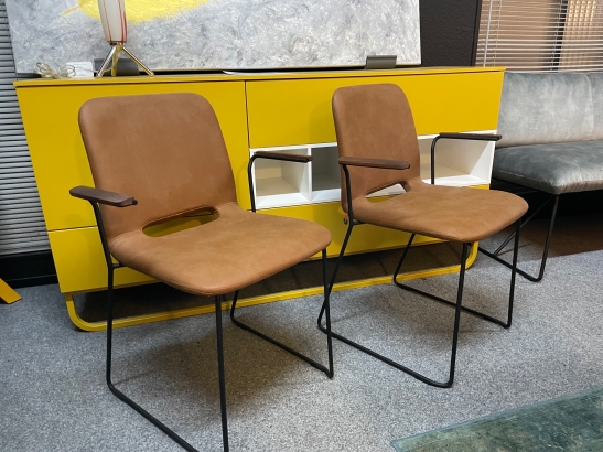 Nr. 48 I Angebot SALE % / Mobitec Stuhl Pamp / 2 Stühle im Set / Stoff / Ausstellungsware sofort verfügbar